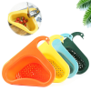 Household Sink Hanging Fruit And Vegetable Filter Water Drain Basket Kitchen Dry And Wet Separation Swan Drain Basket XH - Blue - 2PCS