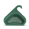 Household Sink Hanging Fruit And Vegetable Filter Water Drain Basket Kitchen Dry And Wet Separation Swan Drain Basket XH - Green - 1PCS
