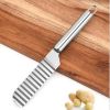 Potato Wave Knife Vegetable Planer Stainless Steel Stripe Cutting Equipment, Rolling Cutter, Wave Slicer Kitchen Accessories Gadget Tools