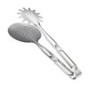 Kitchen Tong with Skimmer and Pasta Server Function Stainless Steel Deep Fried Tong, Noodle Tong Colander Oil Strainers Heat Resistant Food Grips