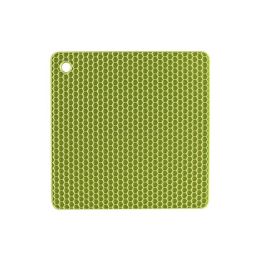 Non-Slip Honeycomb Kitchen Table Pad Multi-Purpose Hot Pads, Spoon Rest Heat Insulation Pad - Green