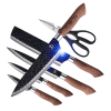 6 Pieces German Steel Japanese, Ultra Sharp Professional Chef Knife Set- Non-stick & Hammered Blade with Ergonomic Pakkawood Handle