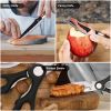 6 Pieces German Steel Japanese, Ultra Sharp Professional Chef Knife Set- Non-stick & Hammered Blade with Ergonomic Pakkawood Handle