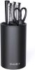 Cookit Universal Knife Block without Knives, Unique Double-Layer Wavy Design, Space Saver Knife Storage with Scissors Slot-Single barrel knife holder