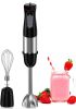 Homgeek 500W 2-in-1 Hand Blender with Whisk, Stick Blender with 6 Adjustable Speeds and Turbo Function - as pic