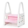 Kids Step Stool Learning Helper with Armrest for Kitchen Toilet Potty Training
 - Pink