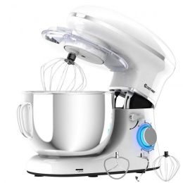 6.3 Quart Tilt-Head Food Stand Mixer 6 Speed 660W - white