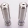 Pepper Mill, 2Pcs Stainless Steel Salt and Pepper Grinder Electric Automatic Seasoning Spice Salt Mill Kitchen Tool Silver - Silver