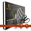 6 Pieces German Steel Japanese, Ultra Sharp Professional Chef Knife Set- Non-stick & Hammered Blade with Ergonomic Pakkawood Handle