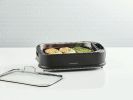 PowerXL Smokeless Grill Tempered Glass Lid with Interchangeable Grill and Griddle Plate and Turbo Speed Smoke Extractor Tech 22.1' X13.2' X 6.1