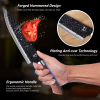 6 Pieces German Steel Japanese, Ultra Sharp Professional Chef Knife Set- Non-stick & Hammered Blade with Ergonomic Pakkawood Handle