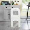 Kitchen Helper Step Stool for Kids and Toddlers, Children Standing Tower for Kitchen Counter, Wooden Toddler Two-Step Learning Stool - White