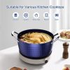 Induction Saucepan with Lid 24cm/2.2L Stock Pots Non Stick Saucepan, Aluminum Ceramic Coating Cooking Pot/PFOA Free, Suitable for All Hobs Types RT