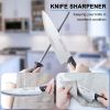 15 Piece Kitchen Knife Sets with Wood Block, Cutlery Set with Knife Sharpener Meat Scissors