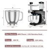 3-in-1 Multi-functional 6-speed Tilt-head Food Stand Mixer - black