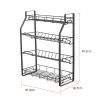 Black Four Tier Kitchen Seasoning Storage Rack Counter Organizer Spice Rack Shelf for Seasoning Jars,Spice Jars Sauce Bottles KJZWJ018-4HEI YF.