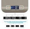 Kitchen Scale Digital Food Scales Bascula Electronic Cooking Scale Weight Touch Screen Glass Top Diet 5kg/11Lbs Accuracy 5 Core K 53 - Silver