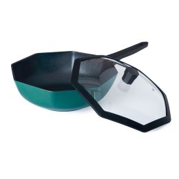 Star anise wok non-stick pan household pan wok gas stove - Green