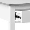 ACME Ottawa Kitchen Cart, Stainless Steel & White YF - 98330