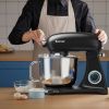 7 Quart 800W 6-Speed Electric Tilt-Head Food Stand Mixer - black