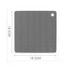 Non-Slip Honeycomb Kitchen Table Pad Multi-Purpose Hot Pads, Spoon Rest Heat Insulation Pad - Gray