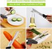 Clever Cutter 6 in 1 Kitchen Scissors Knife Food Cutter Chopper w/ Cutting Board - Stainless