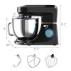 7.5 QT Tilt-Head Stand Mixer 6 Speed 660W with Dough Hook Beater - Black