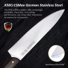 Cookit 15 Piece Knife Sets with Block for Kitchen Chef Knife Stainless Steel Knives Set Serrated Steak Knives with Manual Sharpener Knife