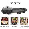 LIVEN Electric Gril with Hot Pot, No soot, Increase the baking tray, SK-J6860 - Black