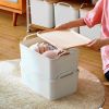 5-Pack Lided Plastic Storage Bins Basket Box Drawer Organizer Kitchen Container - 3*S + 2*M
