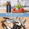 Cookit Universal Knife Block without Knives, Unique Double-Layer Wavy Design, Space Saver Knife Storage with Scissors Slot-Single barrel knife holder