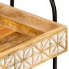 3-Tier Kitchen Trolley 18.1"x11.8"x29.9" Solid Mango Wood - Brown