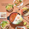 Joydeem Multifunctional Electric Hot Pot with Divider,Shabu Shabu Hot Pot,Double Flavor Non-Stick,Temp Control,Large Capacity 5L for 6~8 people,1500W