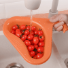 Household Sink Hanging Fruit And Vegetable Filter Water Drain Basket Kitchen Dry And Wet Separation Swan Drain Basket XH - Orange - 2PCS