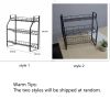 Black Three Tier Kitchen Seasoning Storage Rack Counter Organizer Spice Rack Shelf for Seasoning Jars,Spice Jars Sauce Bottles
