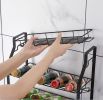 Black Four Tier Kitchen Seasoning Storage Rack Counter Organizer Spice Rack Shelf for Seasoning Jars,Spice Jars Sauce Bottles KJZWJ018-4HEI YF.