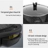 LIVEN Electric Gril with Hot Pot, No soot, Increase the baking tray, SK-J6860 - Black