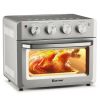 19 Qt Dehydrate Convection Air Fryer Toaster Oven with 5 Accessories - SLIVER