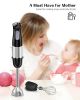 Homgeek 500W 2-in-1 Hand Blender with Whisk, Stick Blender with 6 Adjustable Speeds and Turbo Function - as pic