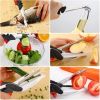 Clever Cutter 6 in 1 Kitchen Scissors Knife Food Cutter Chopper w/ Cutting Board - Stainless