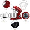 7 Quart 800W 6-Speed Electric Tilt-Head Food Stand Mixer - red