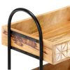 3-Tier Kitchen Trolley 18.1"x11.8"x29.9" Solid Mango Wood - Brown