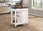 ACME Ottawa Kitchen Cart, Black & White YF - 98320