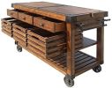 ACME Kaif Kitchen Cart, Distressed Chestnut YF - 98184