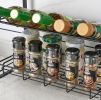 Black Four Tier Kitchen Seasoning Storage Rack Counter Organizer Spice Rack Shelf for Seasoning Jars,Spice Jars Sauce Bottles KJZWJ018-4HEI YF.