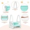 Kids Step Stool Learning Helper with Armrest for Kitchen Toilet Potty Training
 - blue