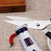Multifunctional household stainless steel scissors - silver + black