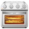 10QT Convection Air Fryer Oven Warm, Broil, Toast, Bake, Air Fry, Oil-Free, Stainless Steel - silver - Kitchen Appliances