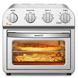 10QT Convection Air Fryer Oven Warm, Broil, Toast, Bake, Air Fry, Oil-Free, Stainless Steel - silver - Kitchen Appliances