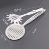 Kitchen Tong with Skimmer and Pasta Server Function Stainless Steel Deep Fried Tong, Noodle Tong Colander Oil Strainers Heat Resistant Food Grips
